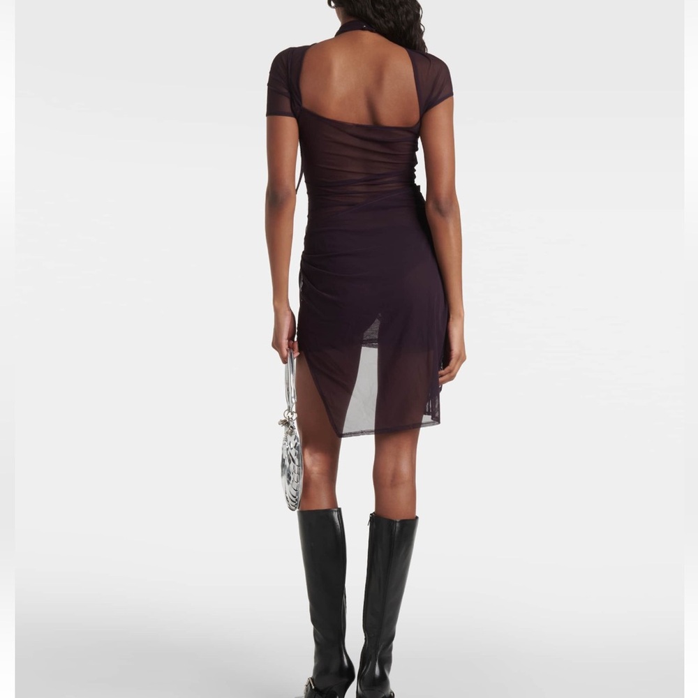 Coperni Asymmetrical Sheer Mesh Dress - Picture 8 of 16